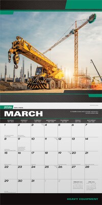 2026 BrownTrout Heavy Equipment 12" x 12" Monthly Wall Calendar (9798330708062)