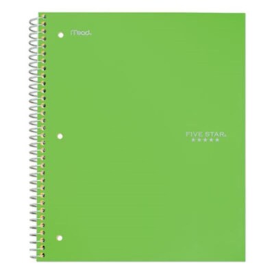 Five Star 1-Subject Wirebound Notebook, 8.5" x 11", Quad Ruled, 100 Sheets, Assorted Colors (MEA06190)