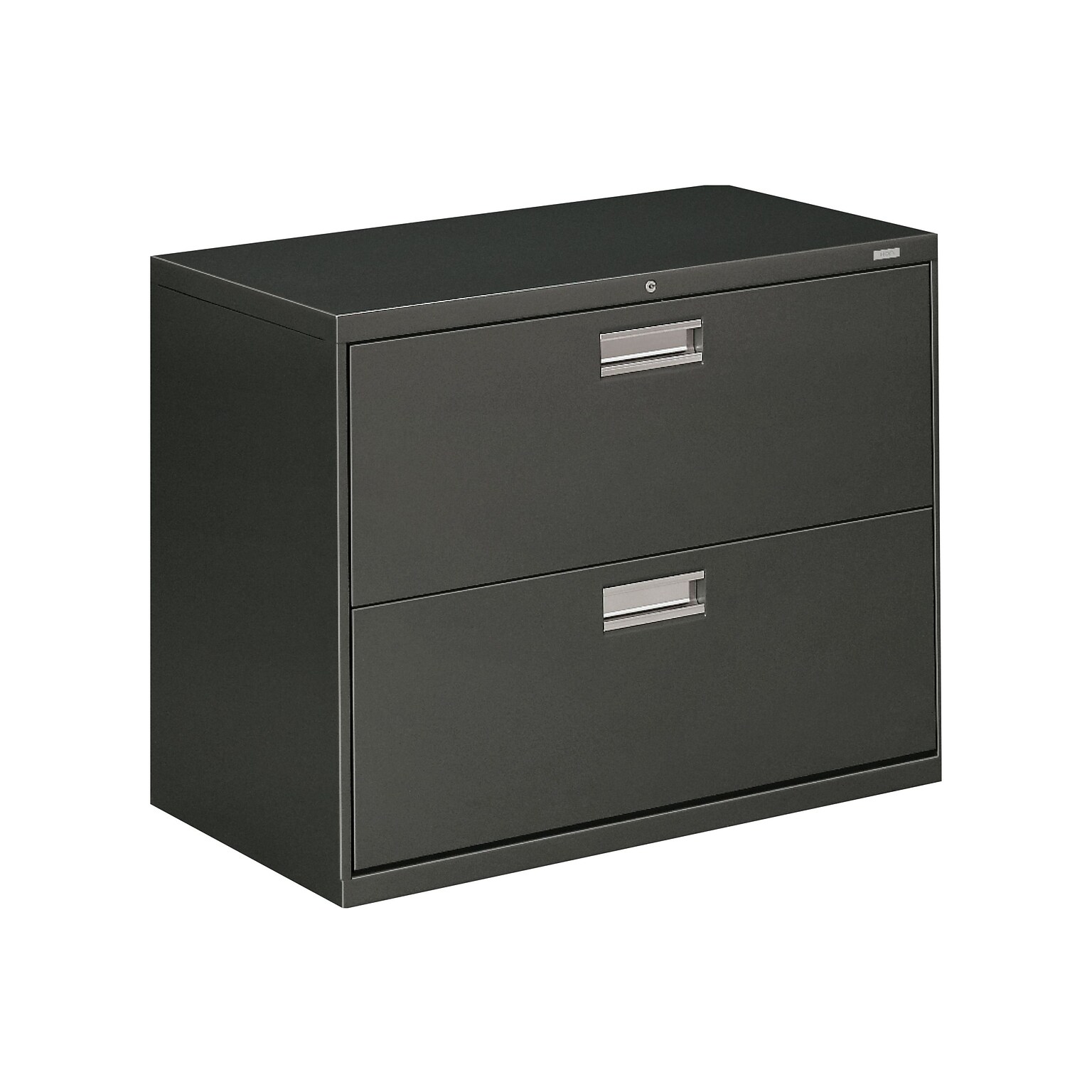 HON Brigade 600 Series Lateral File Cabinet, A4/Legal/Letter, 2-Drawer, Charcoal, 36W