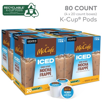 McCafe Mocha Frappe Iced Coffee Keurig® K-Cup® Pods, Medium Roast, 80/Carton (5000372394CT)