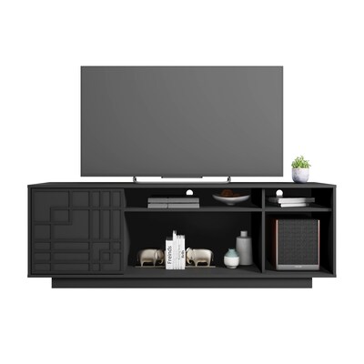 Techni Mobili Contemporary TV Stand, Screens Up to 70", Black (RTA-945TV-BK)