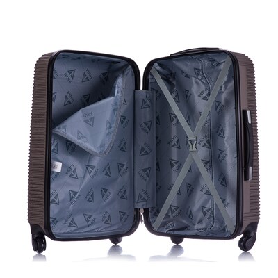 InUSA Royal 2-Piece Hardside Spinner Luggage Set, TSA Checkpoint Friendly, Brown (IUROY0SM-BRO)