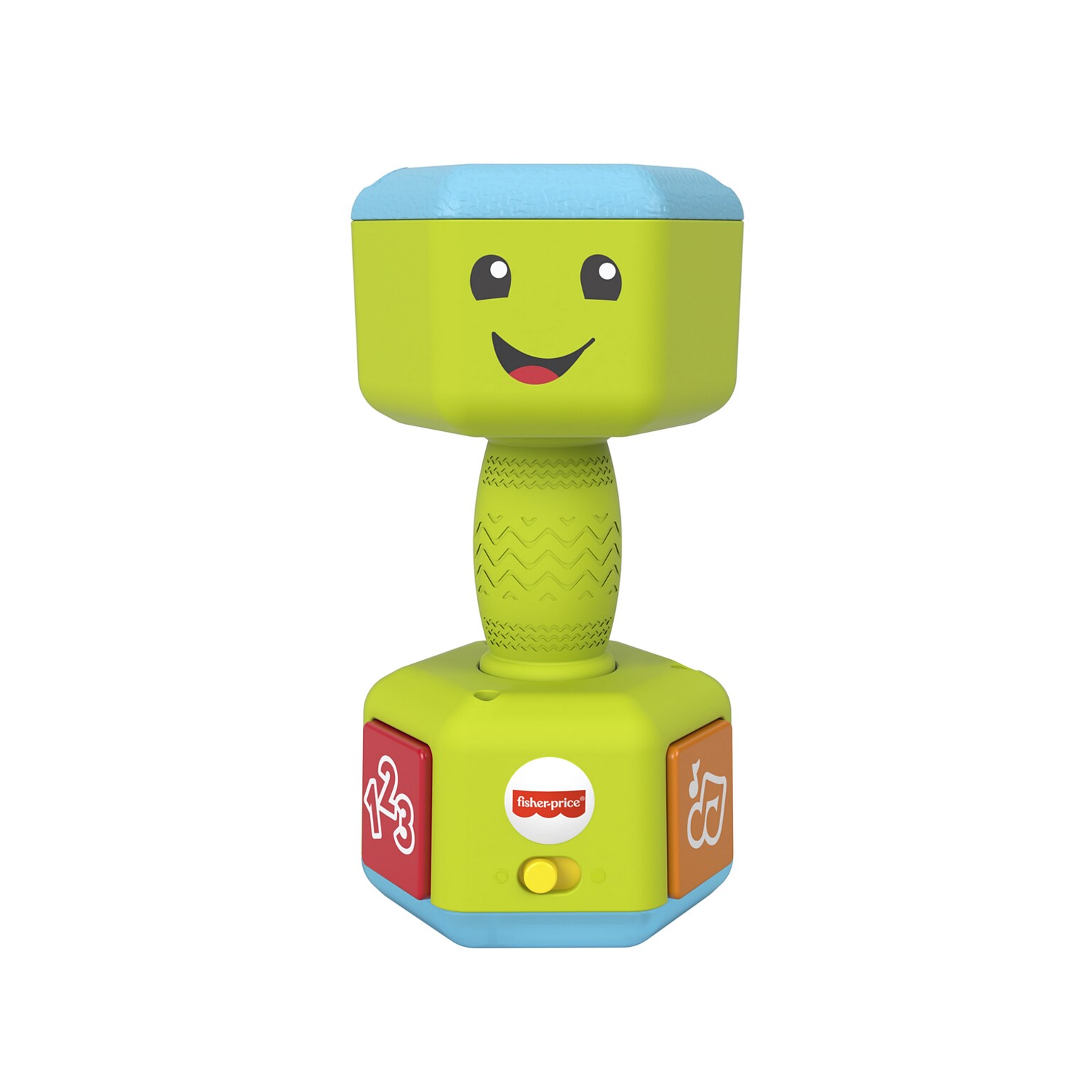 Fisher-Price Laugh & Learn Countin’ Reps Dumbbell Rattle Toy, Multicolored, 3/Pack (GJW57)