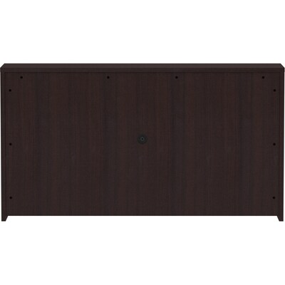 Lorell Essentials Series 66"W Stack-on Hutch with Doors, Espresso (LLR18269)