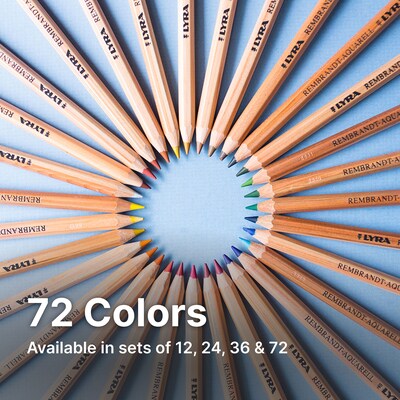Lyra Rembrandt Aquarell Watercolor Pencil Set Tin, Assorted Colors, 24/Pack (LYXL2011240)