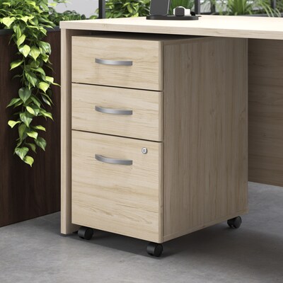 Bush Business Furniture Studio C 3 Drawer Mobile File Cabinet, Natural Elm (SCF216NESU)