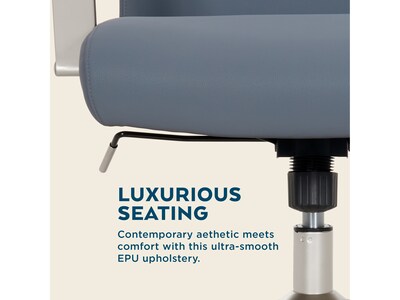 Thomasville Furniture Jolie Ergonomic Polyurethane Swivel Computer and Desk Chair, Light Blue (60104-LBLU)