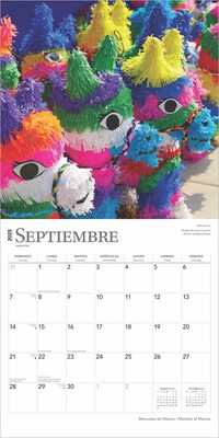 2025 BrownTrout Mercados de Mexico Markets of Mexico 12" x 12" Monthly Square Wall Calendar (9781975475222)