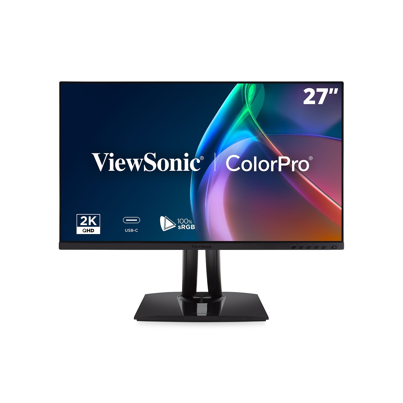 ViewSonic ColorPro 27 QHD 120Hz LCD Monitor, Built-In Speaker, Height Adjustable, Universal Docking Station, Black (VP2756A-2K)