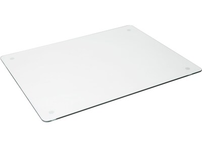 Mind Reader Anti-Slip Glass Desk Pad, 19.09 x 24.02, Clear (TGDMAT-CLR)