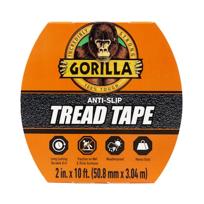 Gorilla Anti-Slip Tread Tape, 2 x 10 ft., Black (115944)
