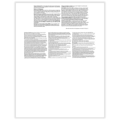 ComplyRight 2024 W-2 Tax Form, 4-Part, 4-Up, Employee Copy, 50/Pack (520650)