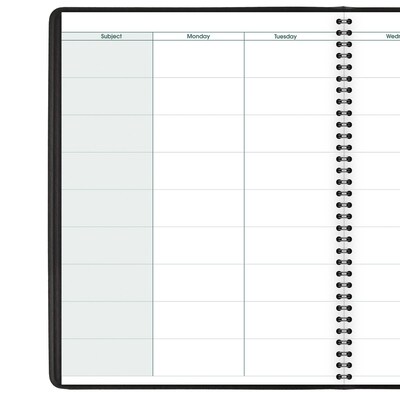 AT-A-GLANCE 8.25" x 10.88" Weekly Teacher's Planner, Faux Leather Cover, Black (80-155-05)