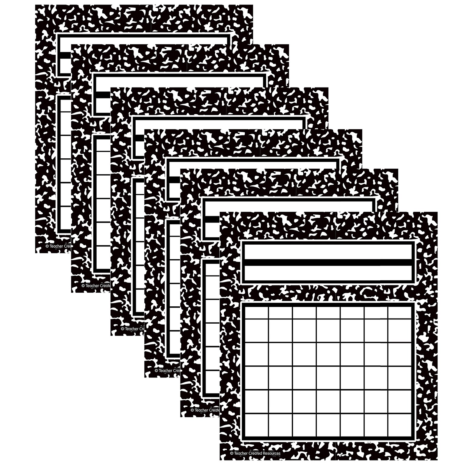 Teacher Created Resources Cool for School Composition Incentive Charts, 5.25 x 6, Multicolored, 36/Pack, 6 Packs/Bundle