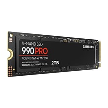 Samsung 990 PRO 2TB M.2 PCI Express 4.0 Internal Solid-State Drive, V-NAND (MZ-V9P2T0B/AM)