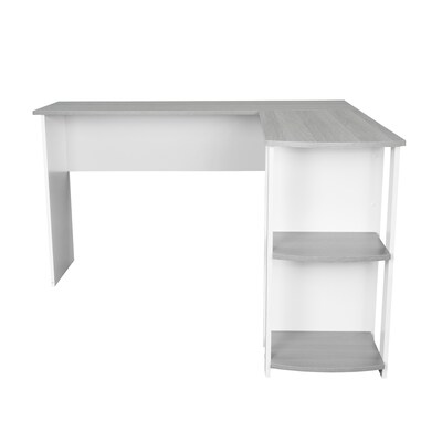 Techni Mobili 51" Mixed Materials L-Shaped Desk, Gray (RTA-8413L-GRY)