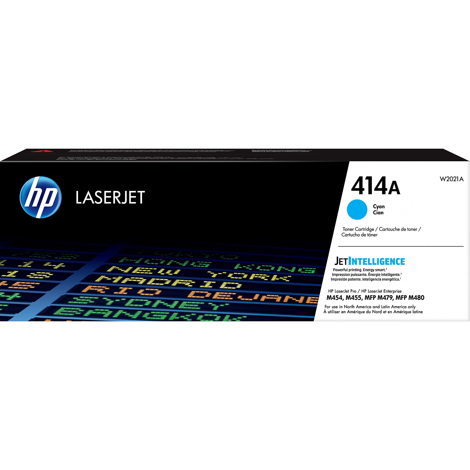HP 414A Cyan Standard Yield Toner Cartridge, Prints Up to 2,100 Pages (W2021A)