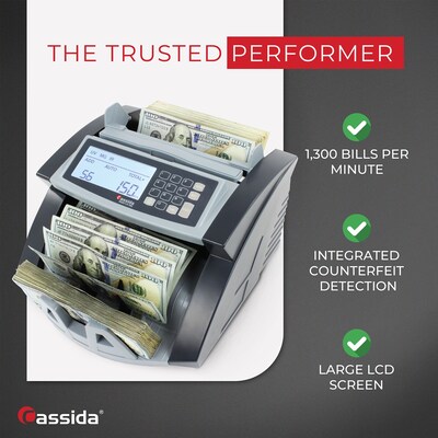 Cassida 5520 Series Bill Counter, Gray (5520UV/MG)