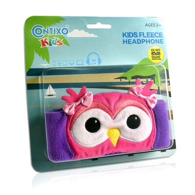 Contixo H1 Adjustable Fleece Headband Headphones, Owl (CNXH1OWL)