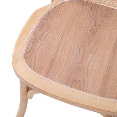 Flash Furniture Advantage Wood X-Back Chair, Armless, Driftwood (XBACKDRIFT)
