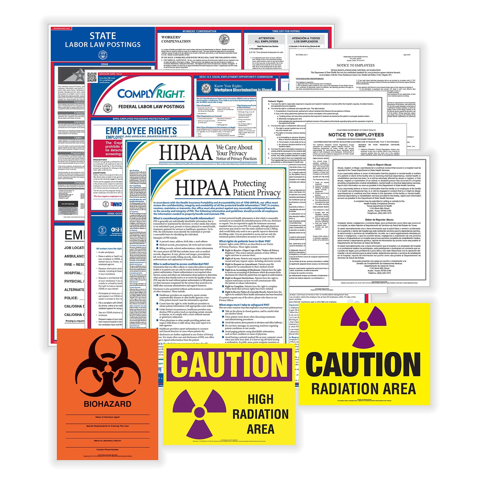 ComplyRight Federal, State and Healthcare (English) Labor Law Poster Set, North Carolina (E50NCHLTH)