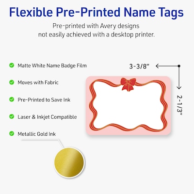 Avery Rectangle Multipurpose Labels, 2-1/3 x 3-3/8, White, 80/Pack (19479370567)