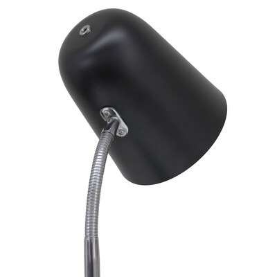 Simple Designs Sleek Essentials LED Desk Lamp, 15.28", Black (LD1075-BLK)