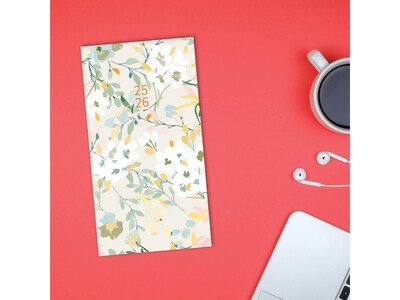 2025-2026 Willow Creek Feminine Floral 3.5" x 6.5" Monthly Planner, Paper Cover, Multicolor (46975)