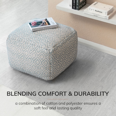 Anji Mountain Cherokee Arctic Fabric Rectangular Pouf Ottoman (AMBPF076-2014)