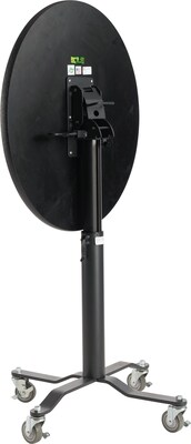 NPS PCT Series Premium Plus 36" Round Café Table, Adjustable Height, Black/Grey Nebula (PCT136PBTMGY)