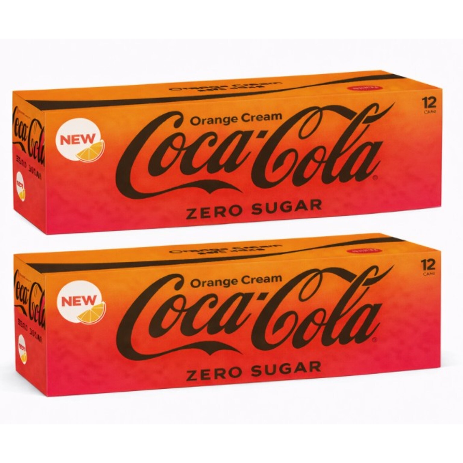 Coca-Cola Zero Sugar Orange Cream Soda, 12 oz., 12 Cans/Pack, 2/Packs (49000558838)