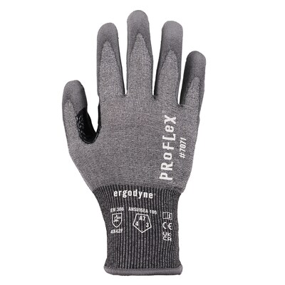 Ergodyne ProFlex 7071 PU Coated Cut-Resistant Gloves, ANSI A7, Gray, Small, 12 Pair (18062)