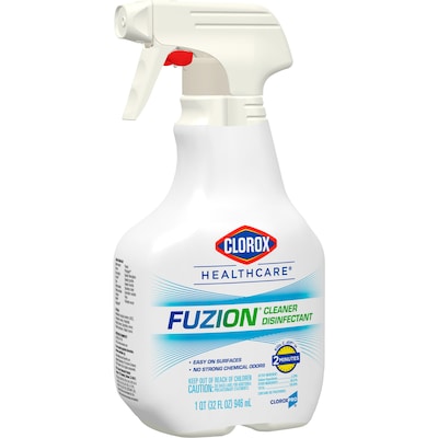 Clorox Healthcare Fuzion All-Purpose Cleaners & Spray Disinfectant, Unscented, 32 oz., 9/Carton (31478CT)