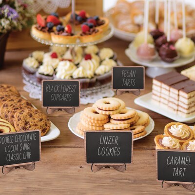 Excello Global Products Mini Chalkboards, 2.9" x 3.9", 10/Pack (MINICHLK)