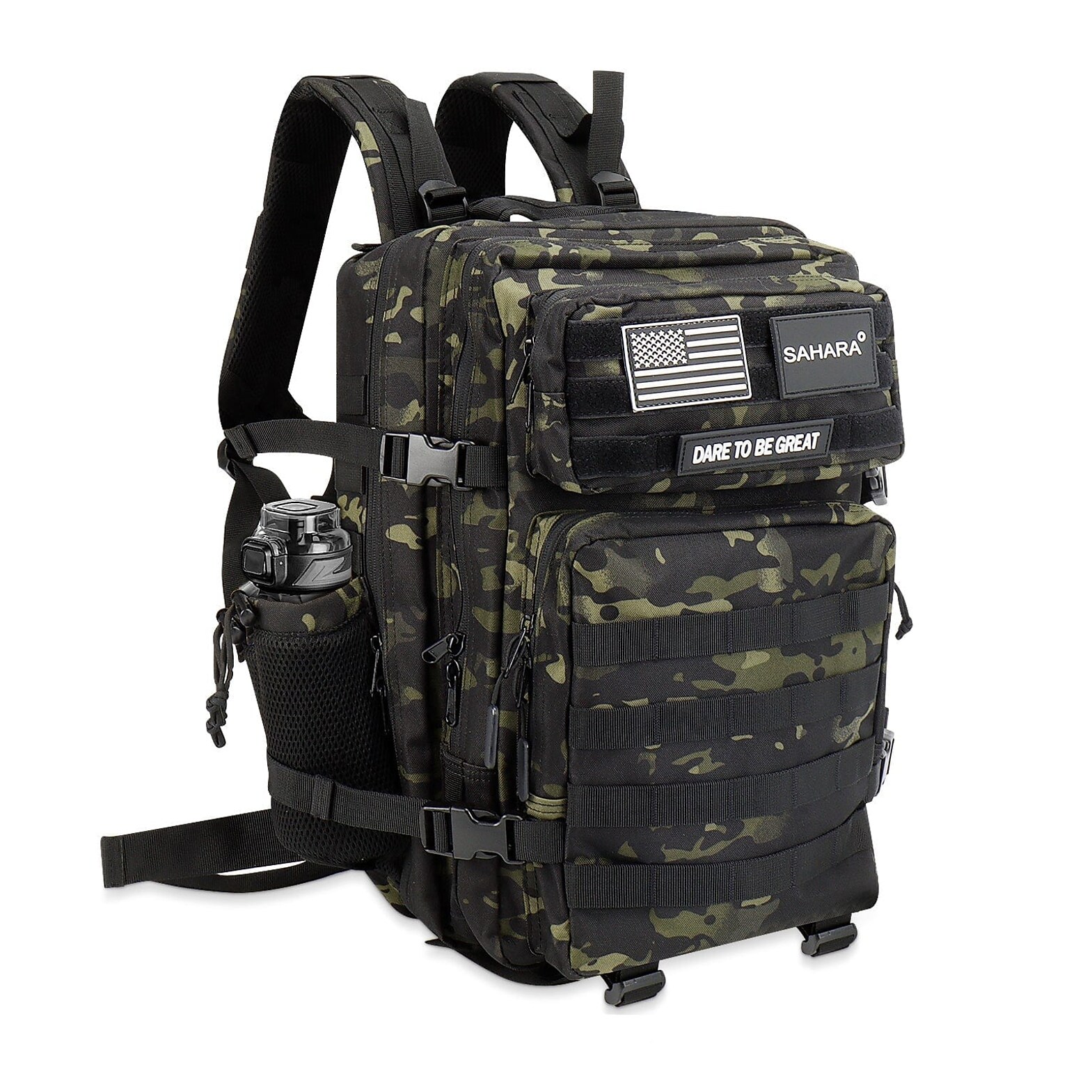 SaharaCase Raider Laptop Backpack, Large, Black Camo (LT00091)