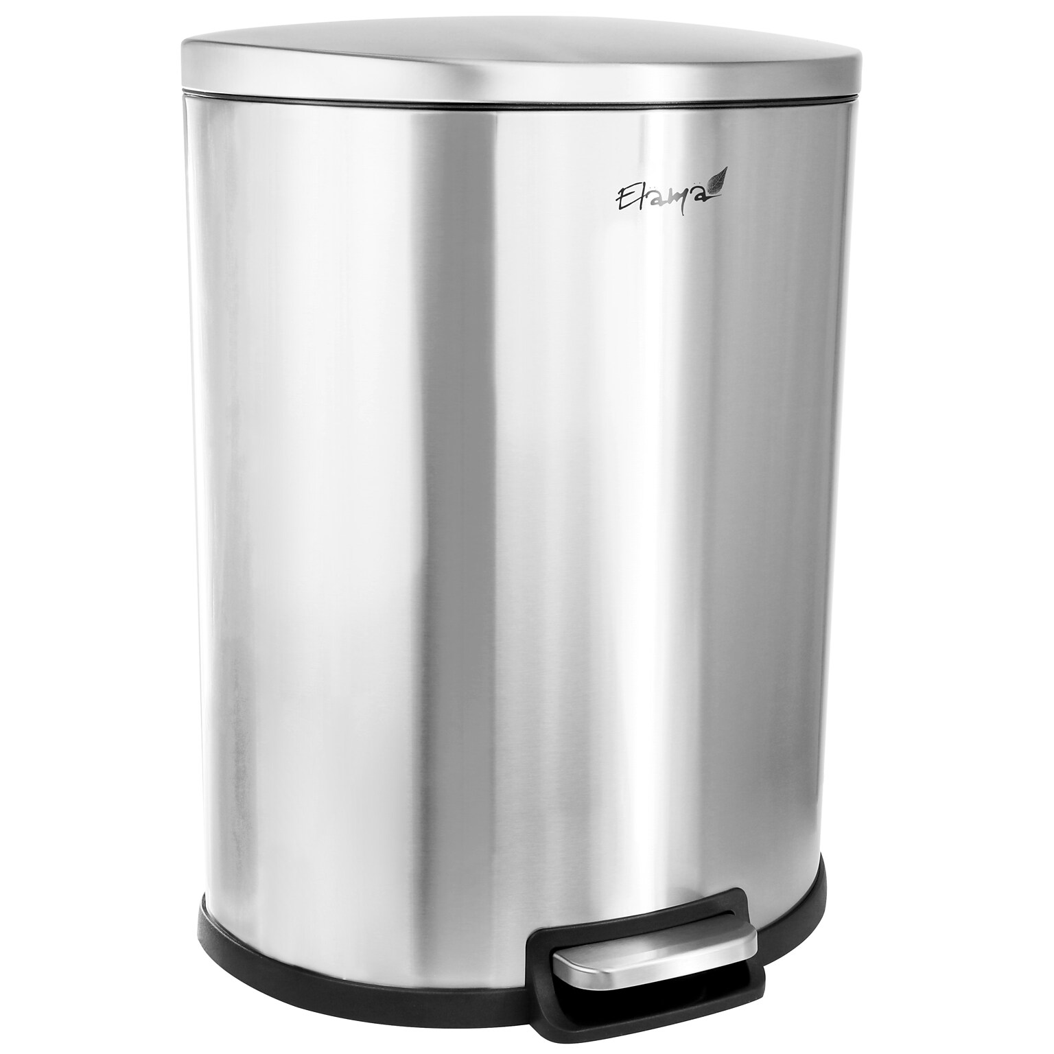 Elama Stainless Steel Indoor Step Trash Can, 13 Gallon, Silver (938121375M)