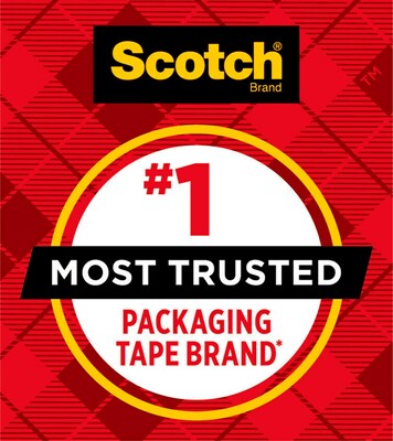 Scotch Heavy Duty Shipping Packing Tape, 1.88" x 54.6 yds., Clear, 12/Pack (3850-12-DP3)