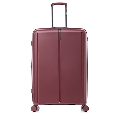 DUKAP Airley 29.92" Hardside Suitcase, 4-Wheeled Spinner, TSA Checkpoint Friendly, Wine (DKAIR00L-WIN)