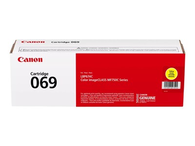 Canon 069 Yellow Standard Yield Toner Cartridge, Print Up to 1,900 Pages (5091C001)