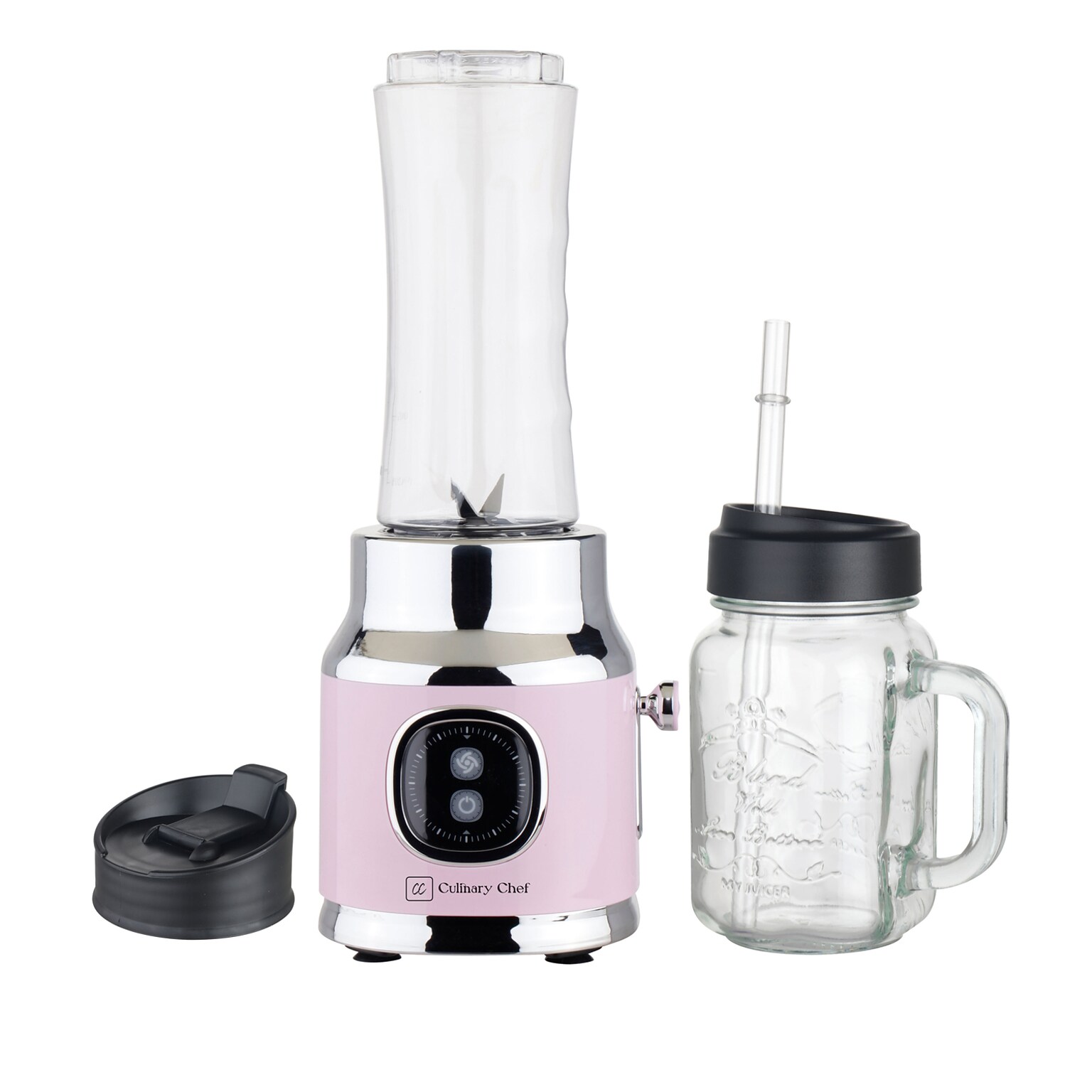 Culinary Chef 20.3-oz. 2-Speed Retro Electric Smoothie Maker, Pink (CCSMM100-B-PINK)