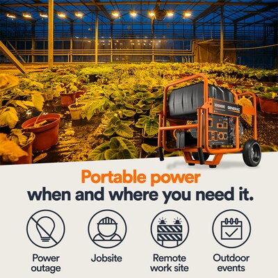 Generac Power Systems XD5000E Portable Generator, Electric/Recoil Start, Diesel, 5000 Watts (6864)