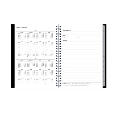 2027 Blue Sky Blue Sky Enterprise 5.875" x 8.625" Calendar Year Weekly & Monthly Planner, Plastic Cover, Black (131793-27)