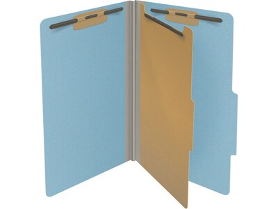 Medical Arts Press Pressboard Classification Folder, 1 Divider, 2" Expansion, Legal Size, Blue, 10/Box (DV-T52-14-3BLU)