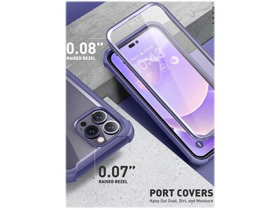 i-Blason Ares Deep Purple Case for iPhone 14 Pro (iPhone2022Pro-6.1-Ares-SP-Mauve)