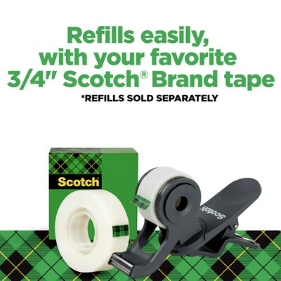 Scotch Clip & Twist Desktop Dispenser, 2.56" x 4.75", 1" Core, Gray (C19CLIP)