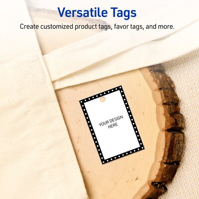 Avery  3" Blank Price & Merchandise Tags, White, 80/Carton (S00-DKX-PRMWT10)