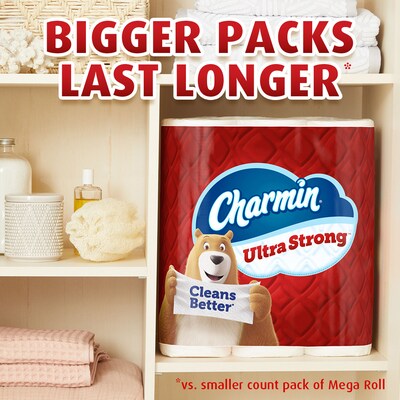 Charmin Ultra Strong Mega Toilet Paper, 2-Ply, White, 242 Sheets/Roll, 12 Rolls/Pack,  (04170/75321)