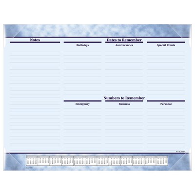2026 AT-A-GLANCE 21.75" x 17" Monthly Desk Pad Calendar, Slate Blue (89701-26)