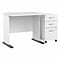 Bush Business Furniture Studio A 36W Small Computer Desk with 3-Drawer Mobile File Cabinet, White (