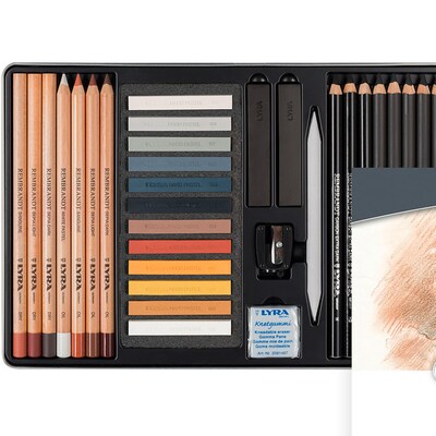 Lyra Sketching Set Tin, Assorted Colors, 35/Pack (LYXL2051350)